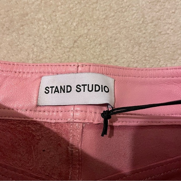 STAND STUDIO real leather mini skirt X-small size 2 NWT - Picture 5 of 8